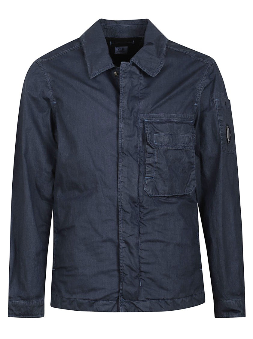 C.P. Company Structured Blue Jacket With Concealed Closure