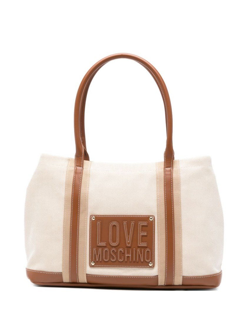 Love Moschino Spacious Tote Bag With Embossed Logo And Leather-Like Accents