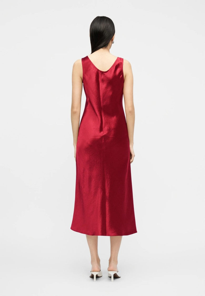 Max Mara Red Acetate Evening Gown