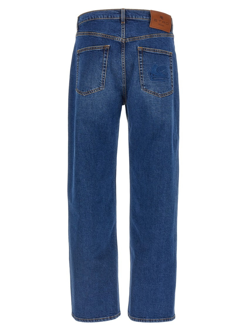 Etro Mid Waist Straight Leg Jeans