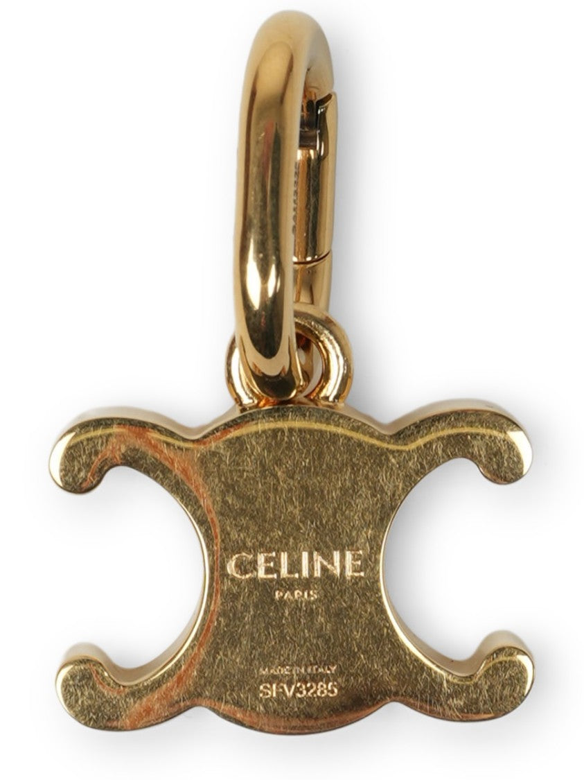 Celine Triomphe Symmetrical Polished Brass Charm