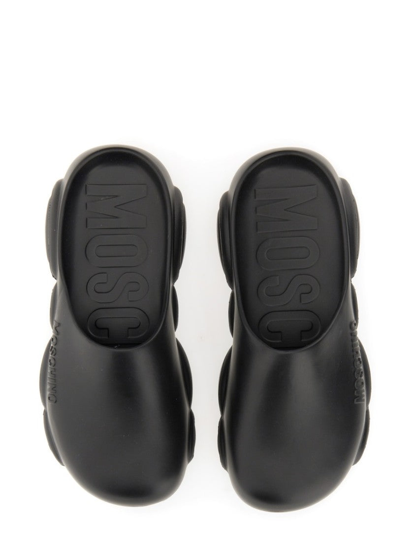 Moschino Rubber Teddy Sole Mules
