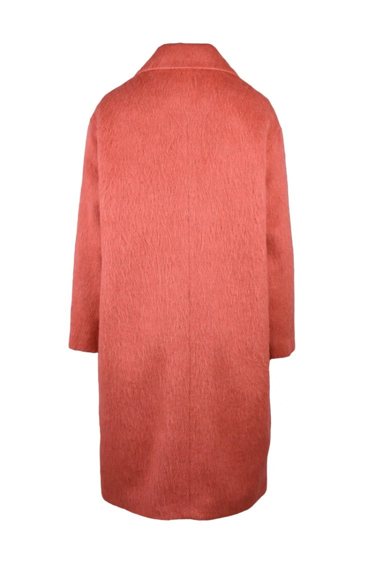 Oliver Horigamy Double-Breasted Coat - Red