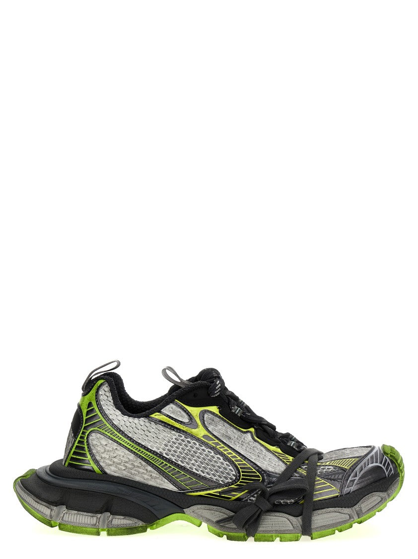 Balenciaga Mesh Fabric Sneakers With Worn Effect