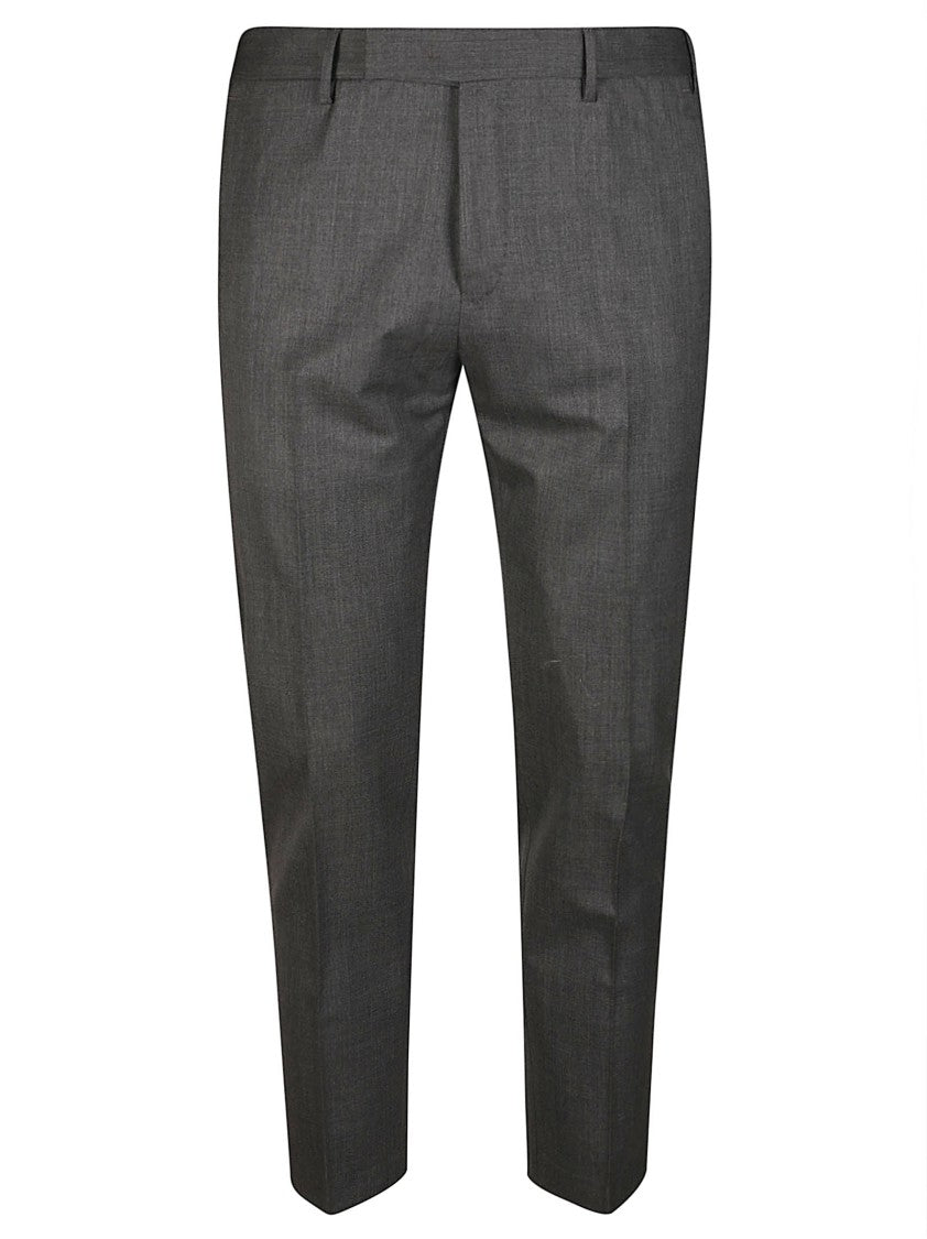 Pt Torino Dieci Tailored Slim Grey Virgin Wool Pants