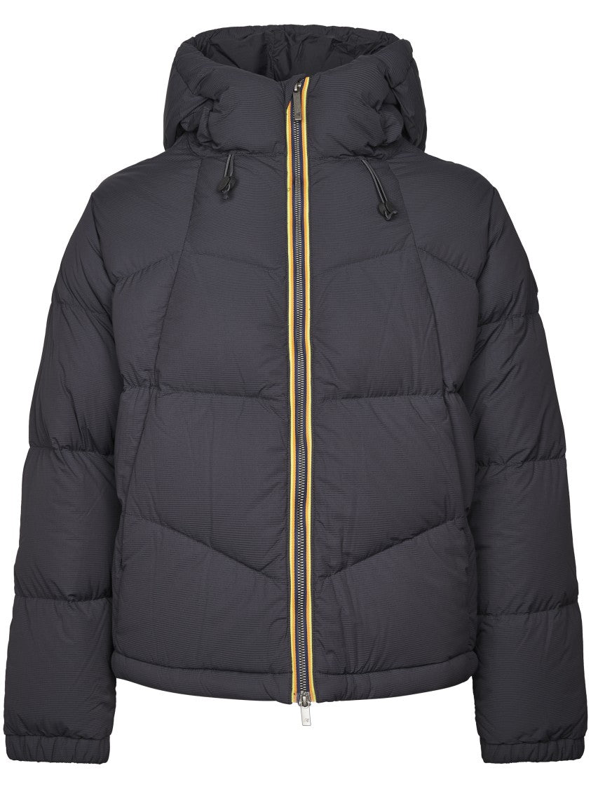 K-Way Quill Fancy Nylon Hooded Quilted Down Jacket