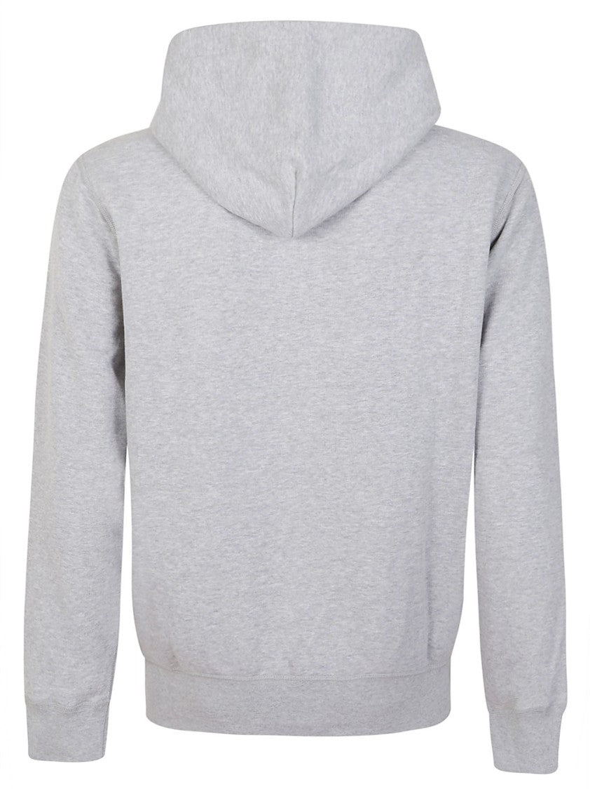 Polo Ralph Lauren Light Gray Zip-Up Sweatshirt With Drawstring Hood