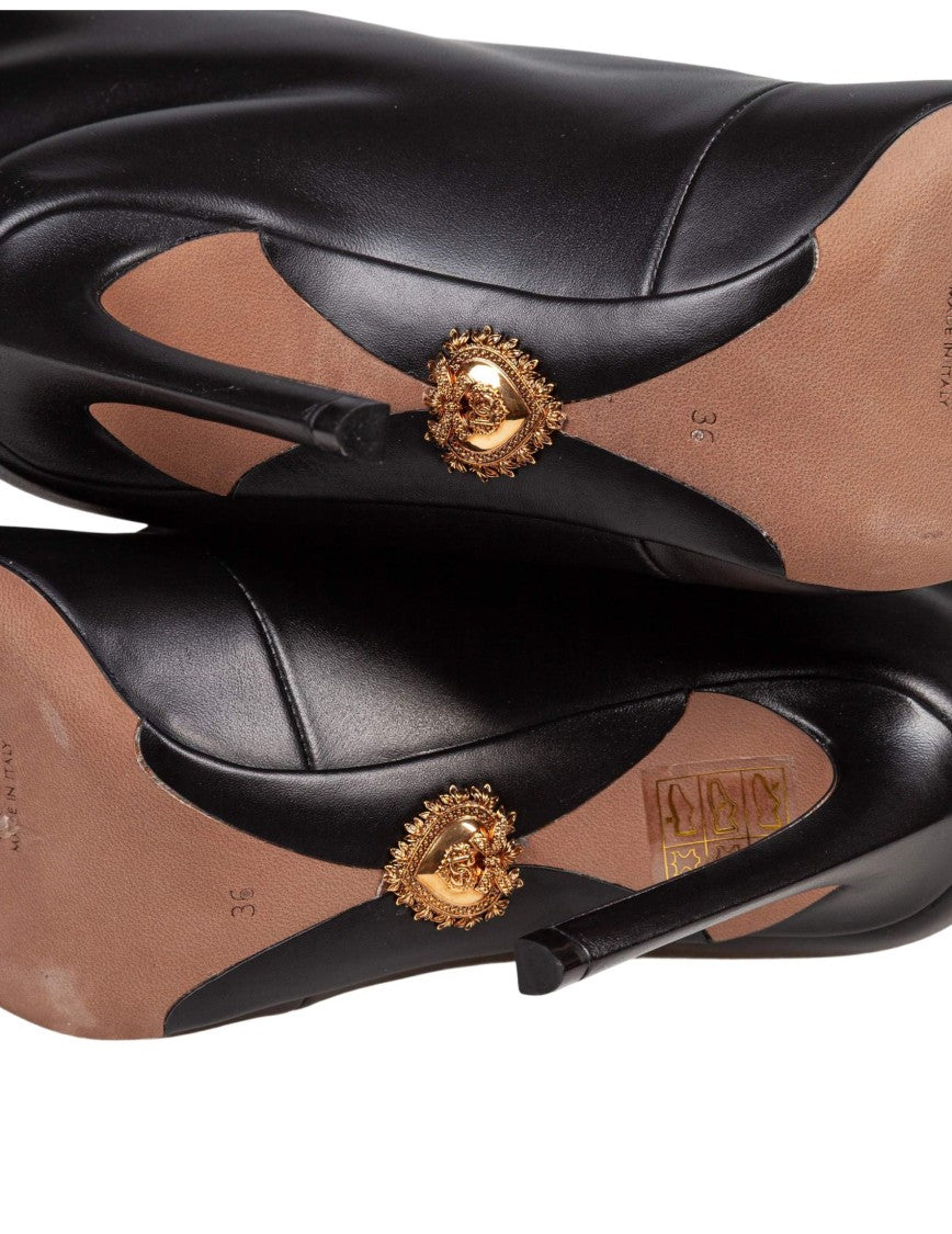 Dolce & Gabbana Black Devotion Leather Boot