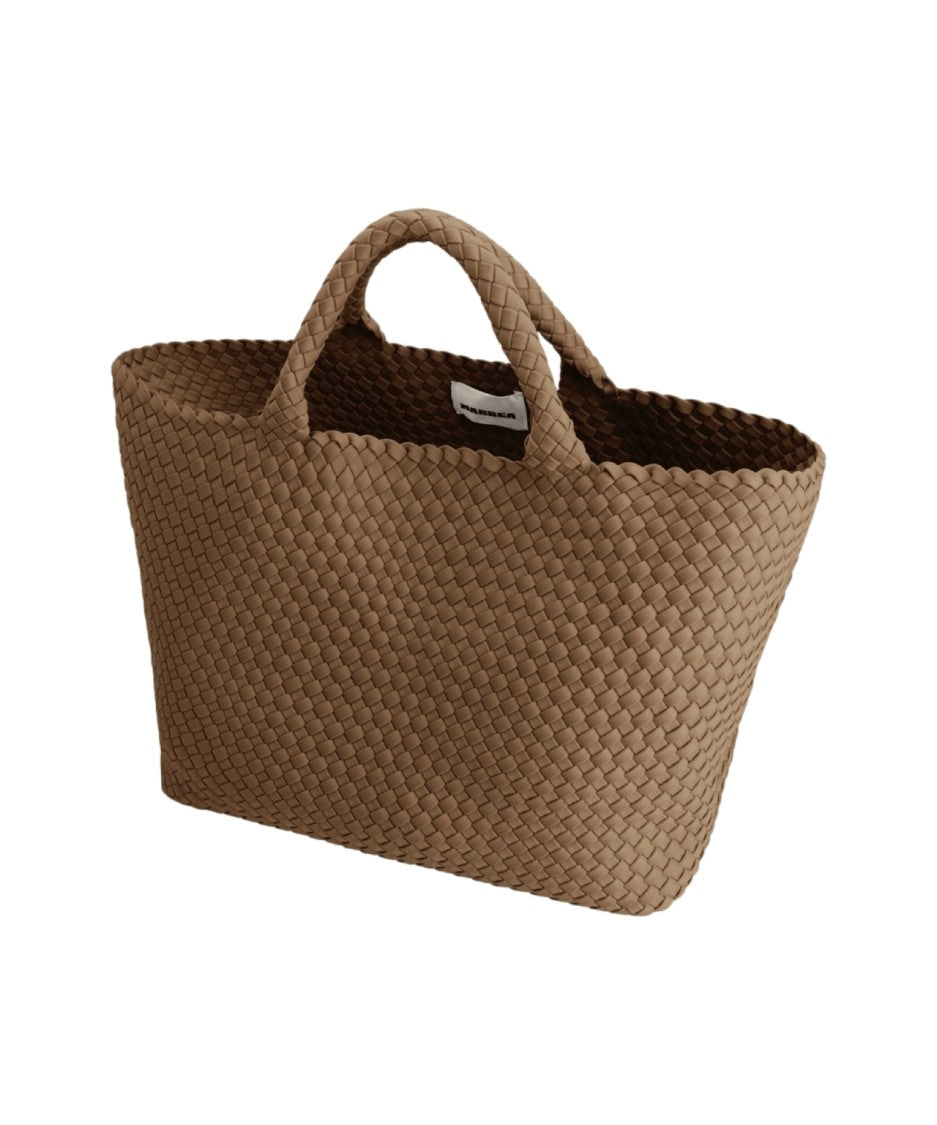 Marrea Structured Neoprene Shopper With Woven Detail