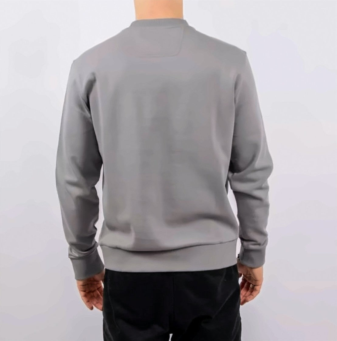 Boss Grey Salbo Embossed Logo Sweatshirt