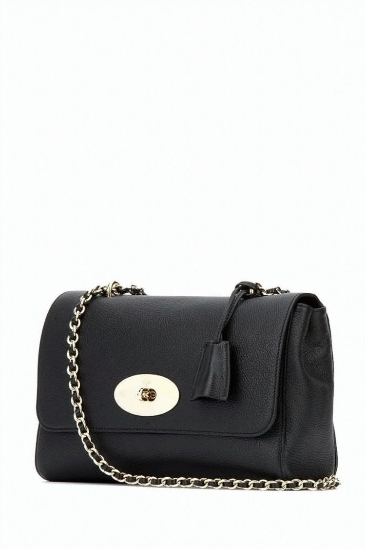 Mulberry Textured Leather Crossbody Bag With Metallic Turn-Lock Clasp