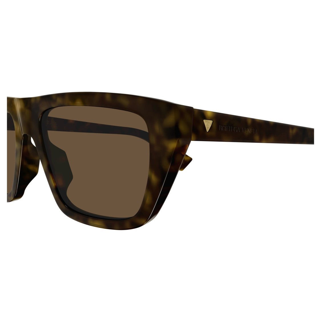 Bottega Veneta Bv1291s Bold Angular Tortoiseshell Sunglasses