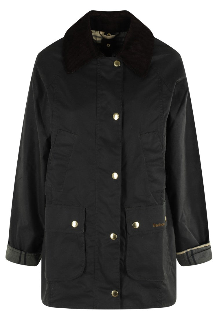 Barbour Sage Ancient Waxed Cotton Beadnell Jacket