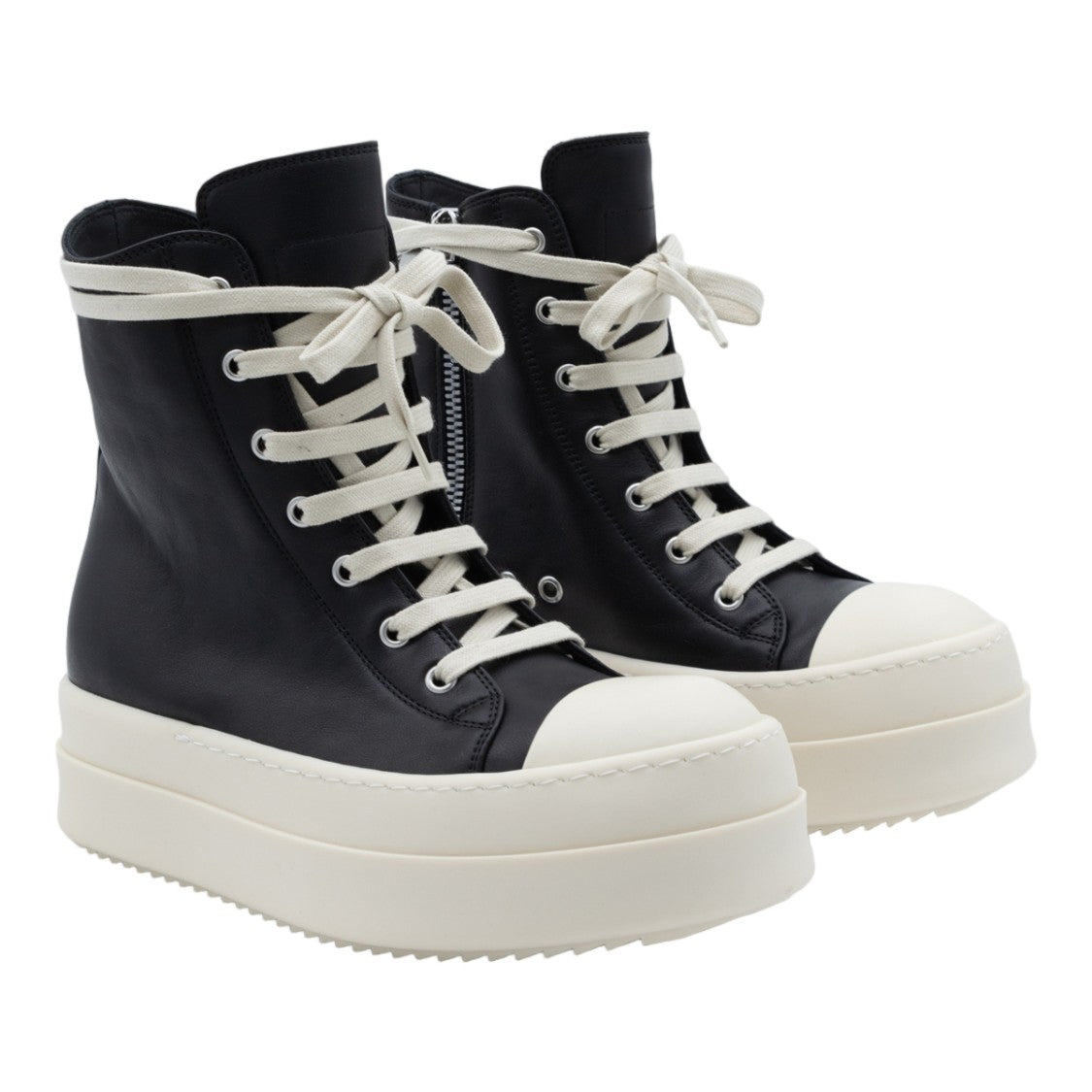 Rick Owens High-Top Platform Sneakers With Padded Ankle Collar