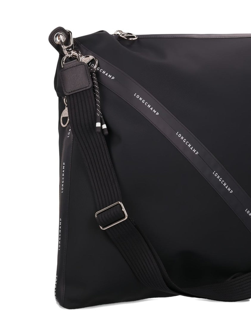 Longchamp Rectangular Black Bag With Adjustable Strap