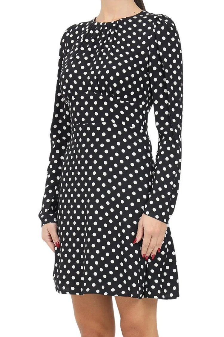 Mar De Margaritas Flared Dress Viscose - Black/White