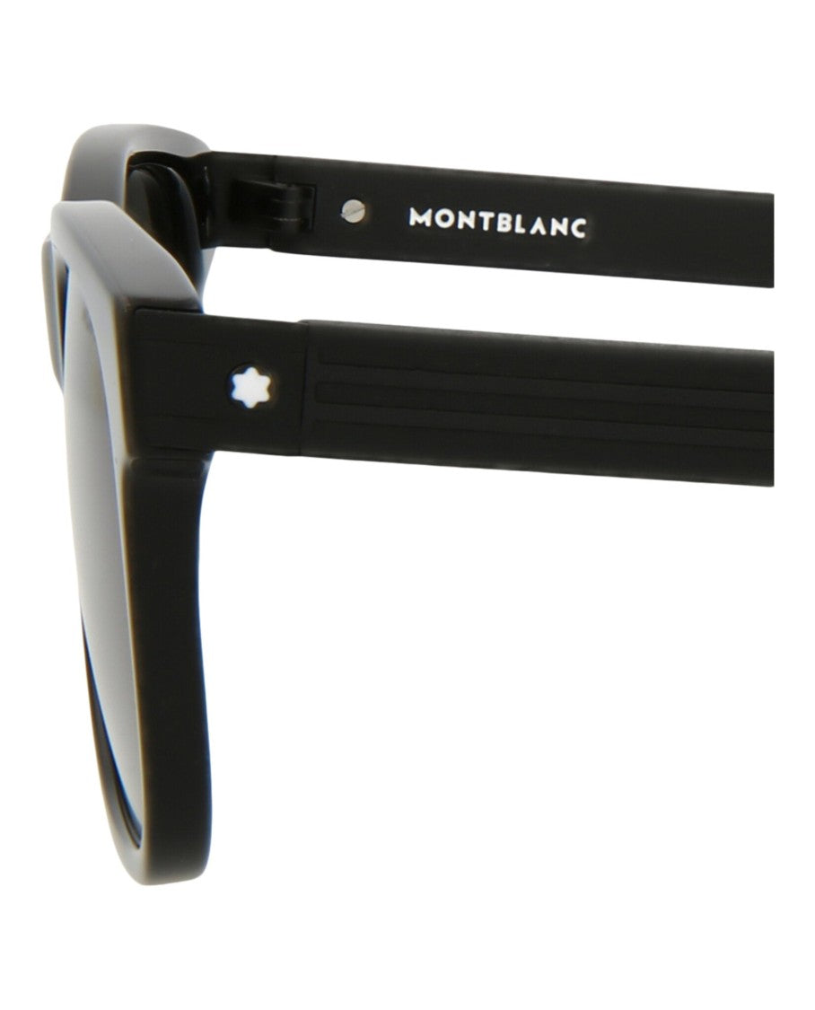 Montblanc Sleek Square-Frame Acetate Sunglasses With Saddle Nose Bridge