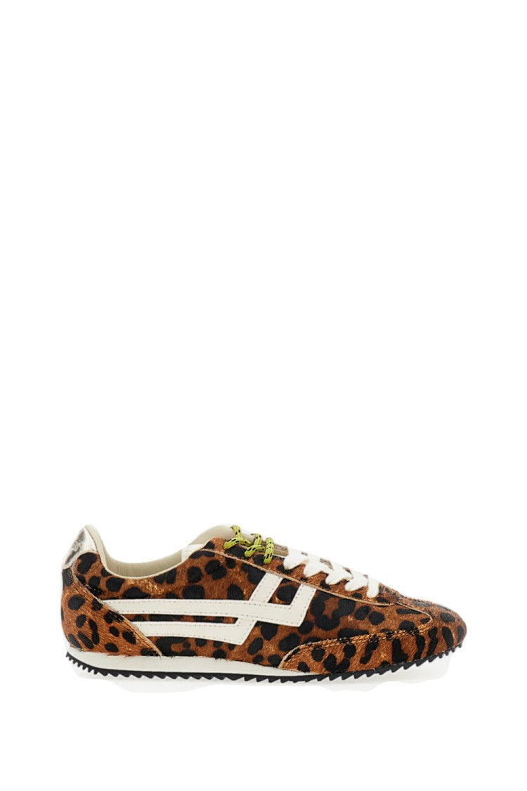 Pro Leopard Racer 77 Calf-Hair Leather Sneakers