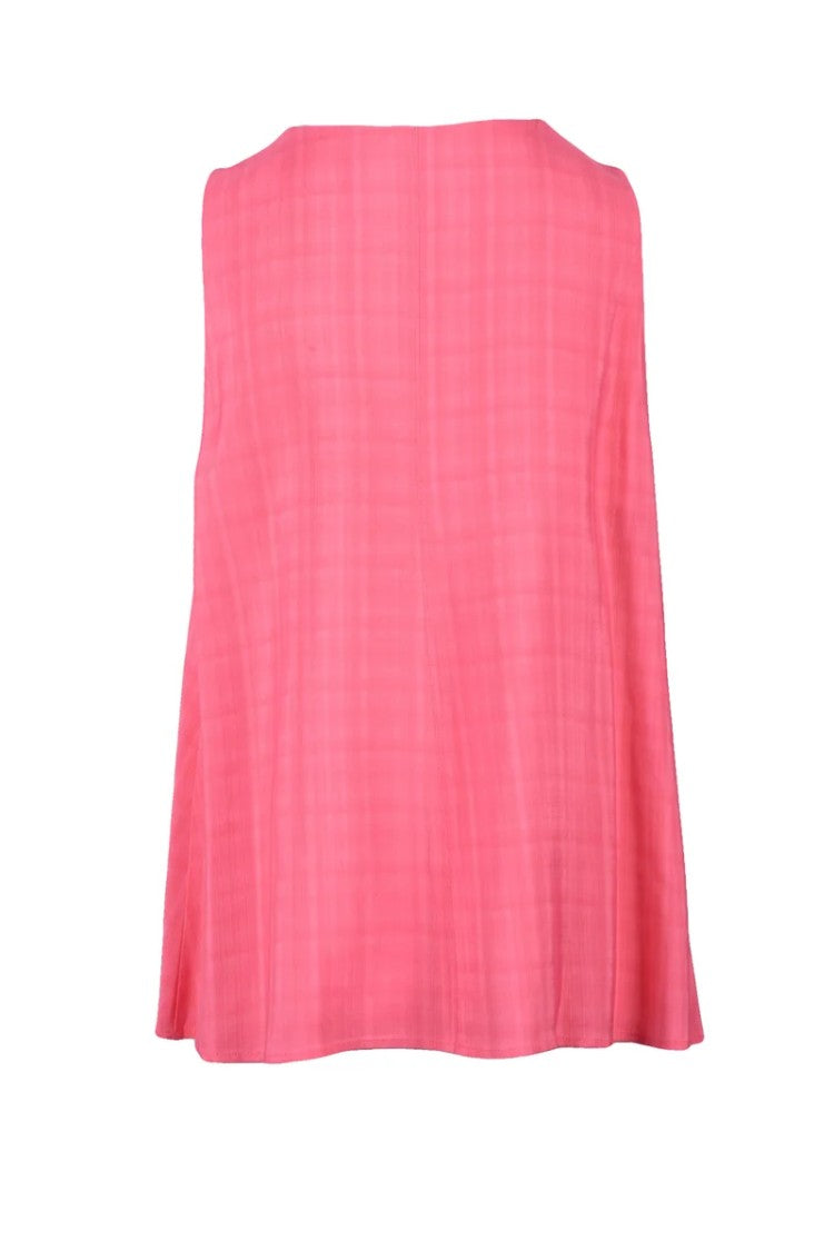 Semi Couture Flared Viscose Top - Pink