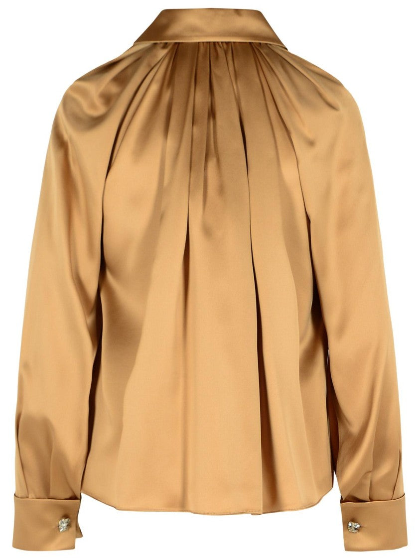 Max Mara Salice' Beige Silk Shirt