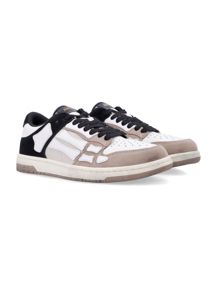 Amiri Skel Top Low Distressed Leather Sneakers
