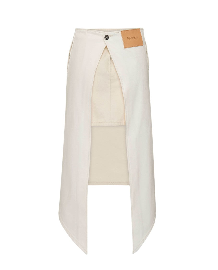 J. W. Anderson Asymmetrical Hem Double-Layer Midi Skirt
