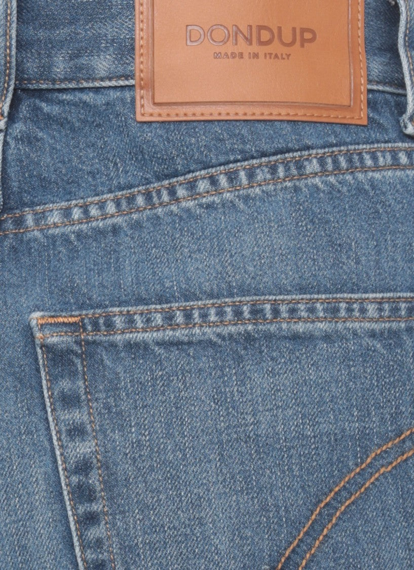 Dondup Blue Amber Button Denim Jeans
