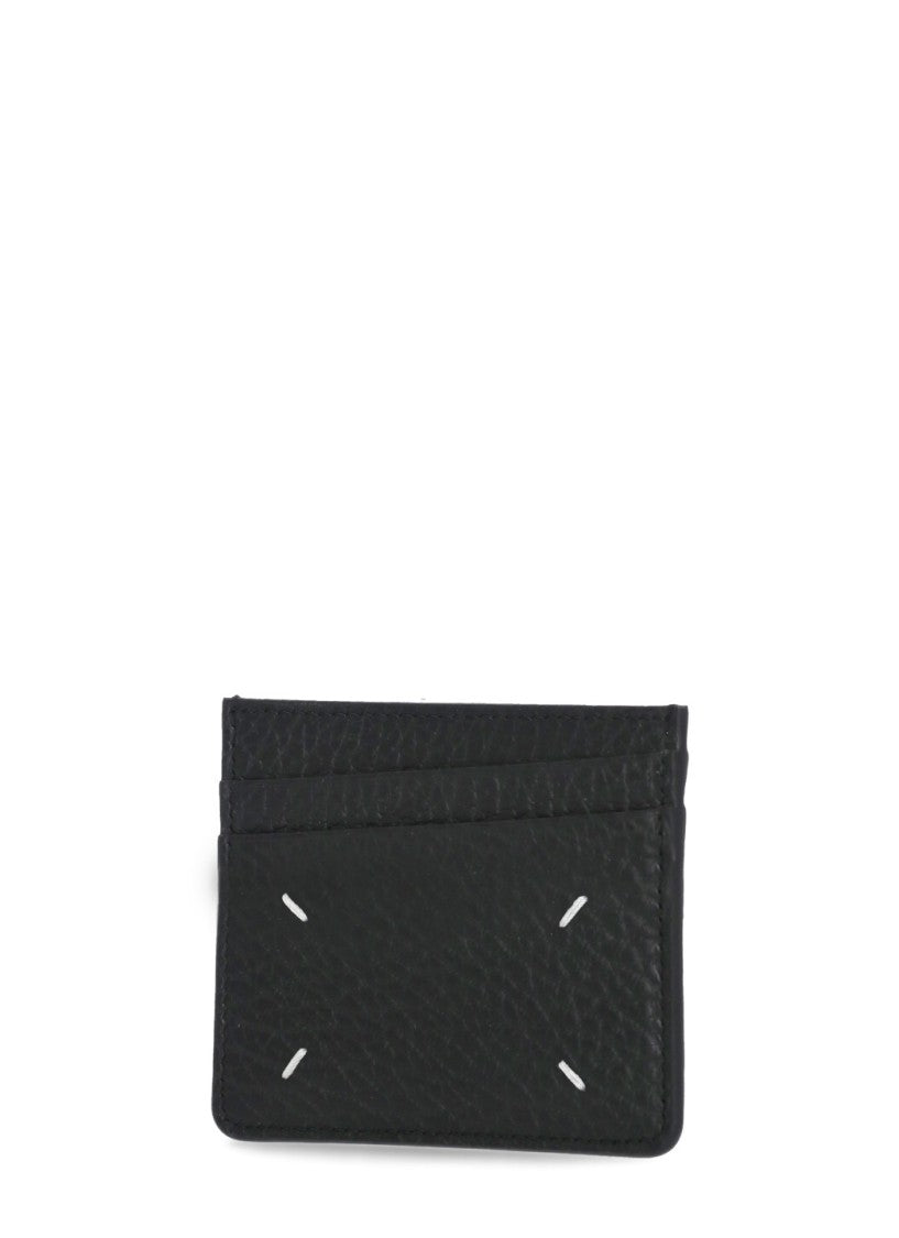 Maison Margiela Black Embossed Leather Card Holder