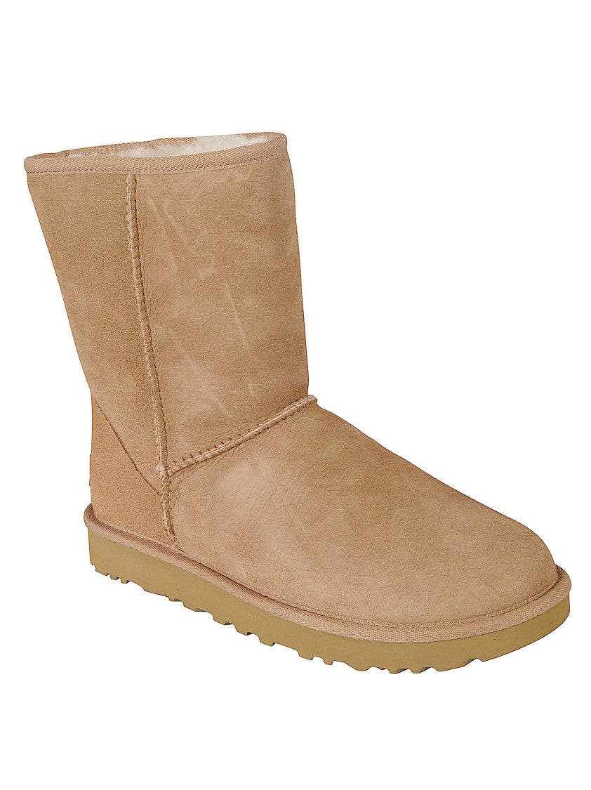 Ugg Brown Suede Classic Short Ii Shearling Ankle Boots