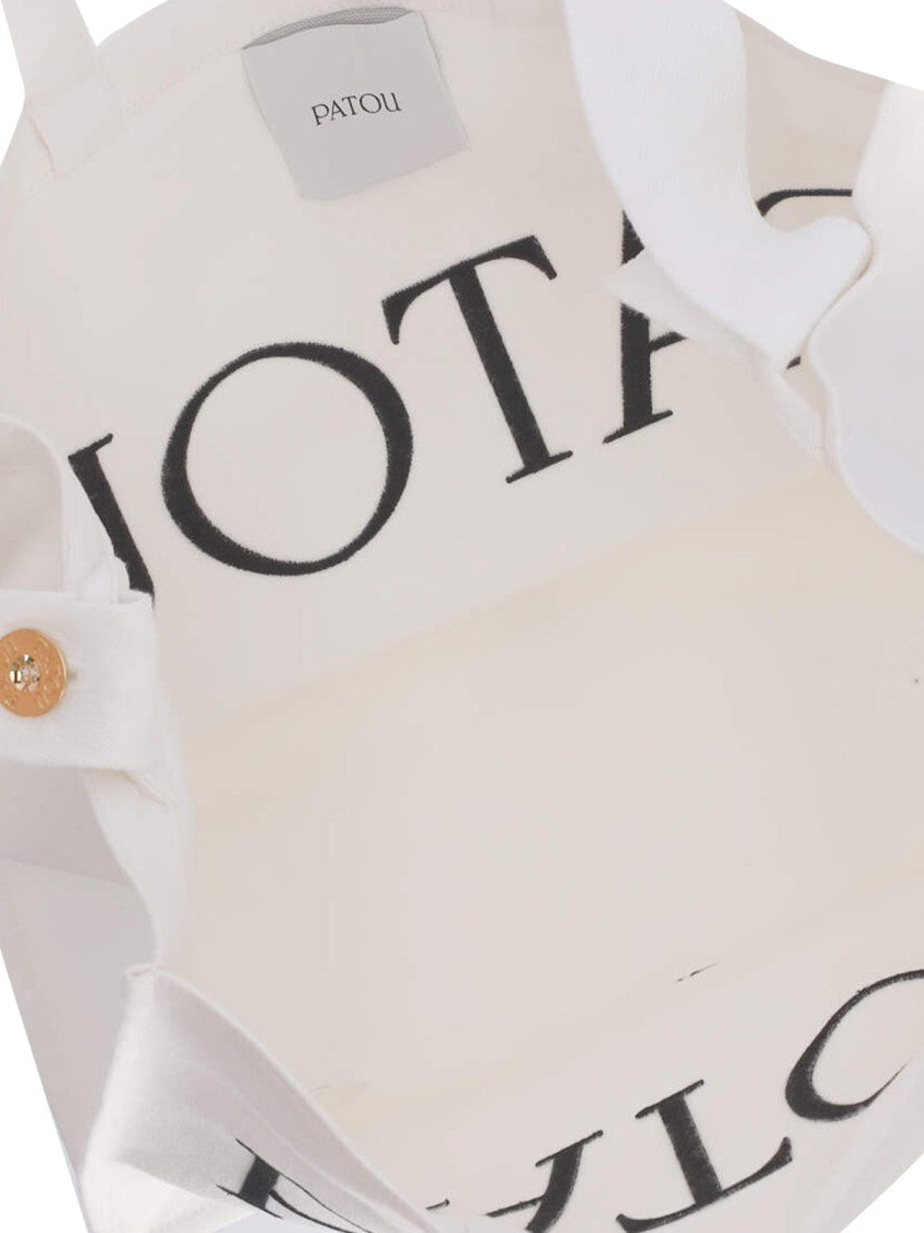 Patou Large Logo Tote Bag – White