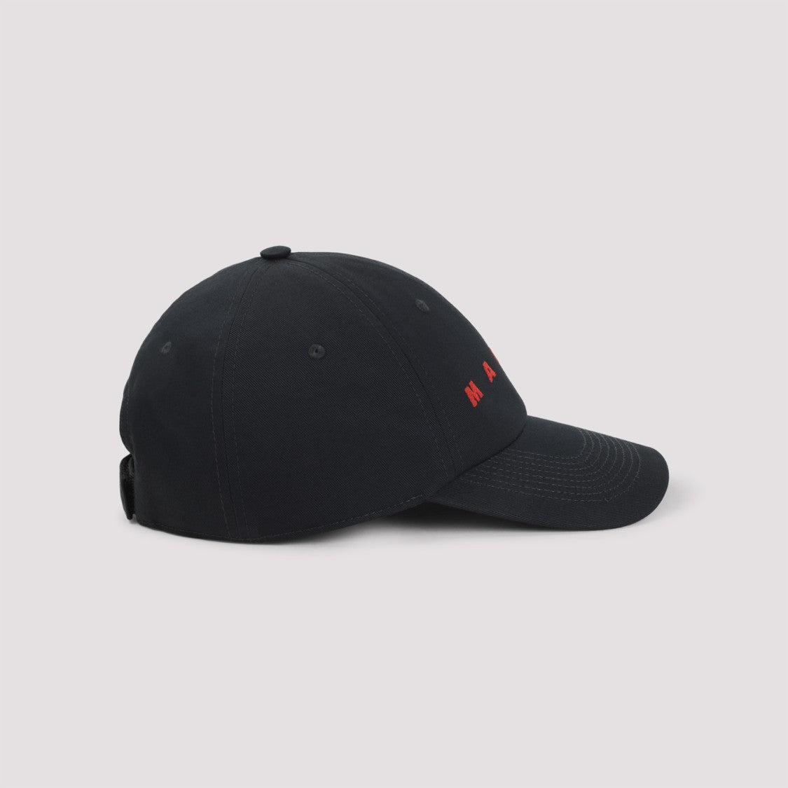 Marni Black Cotton Baseball Cap