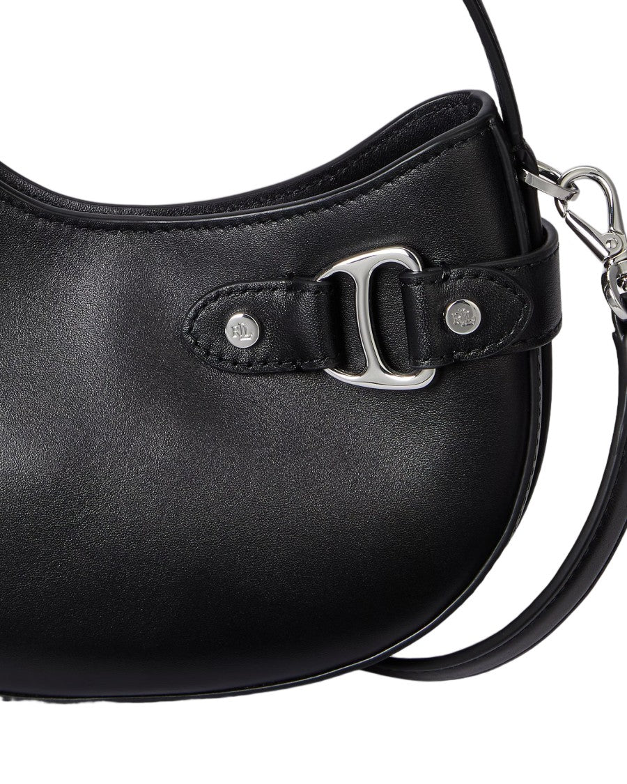 Lauren Ralph Lauren Crescent-Shaped Black Crossbody Bag