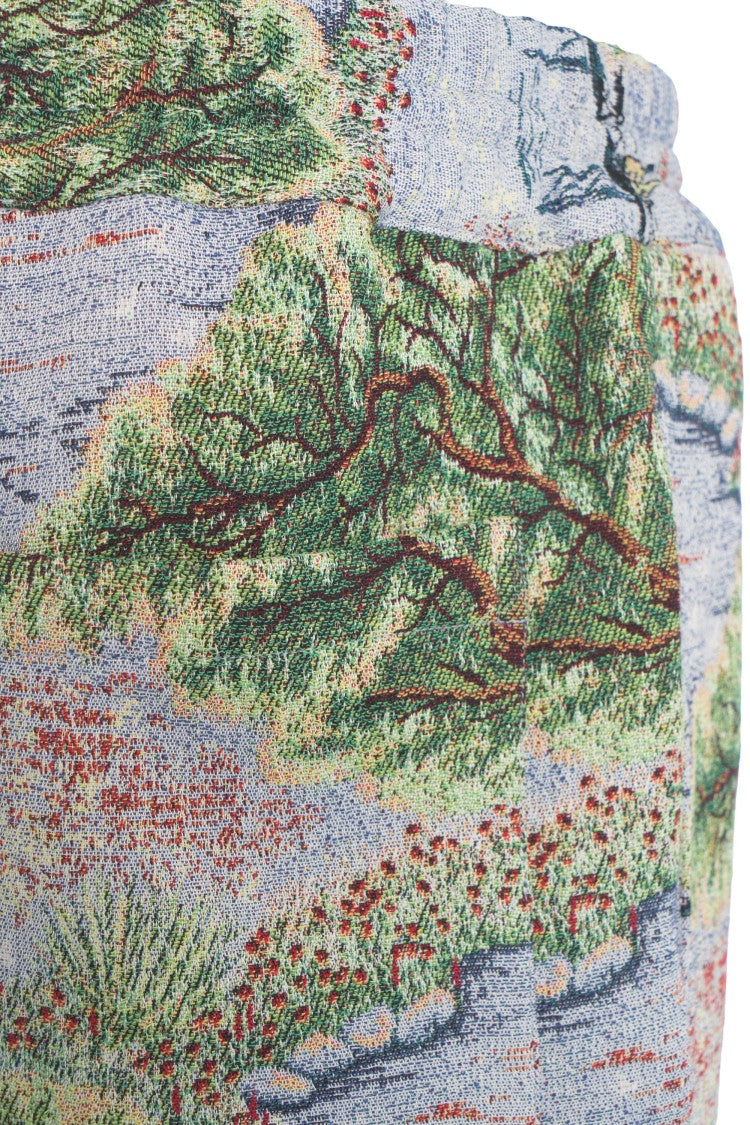 Portuguese Jacquard Shorts With Drawstring Waistband