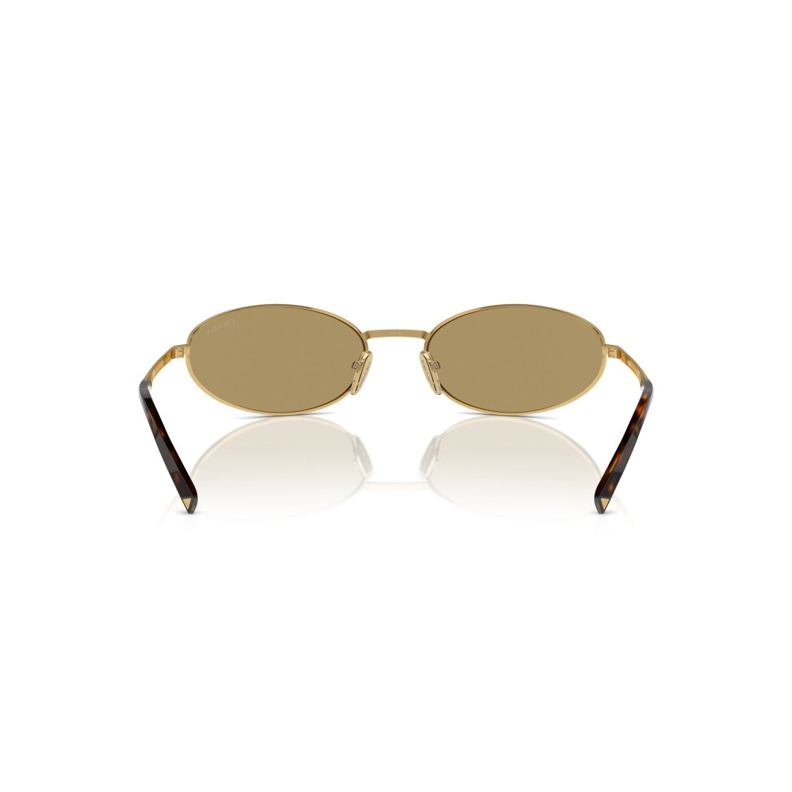 Prada 0Pr A59s Oval Gold-Toned Metal Frame Sunglasses