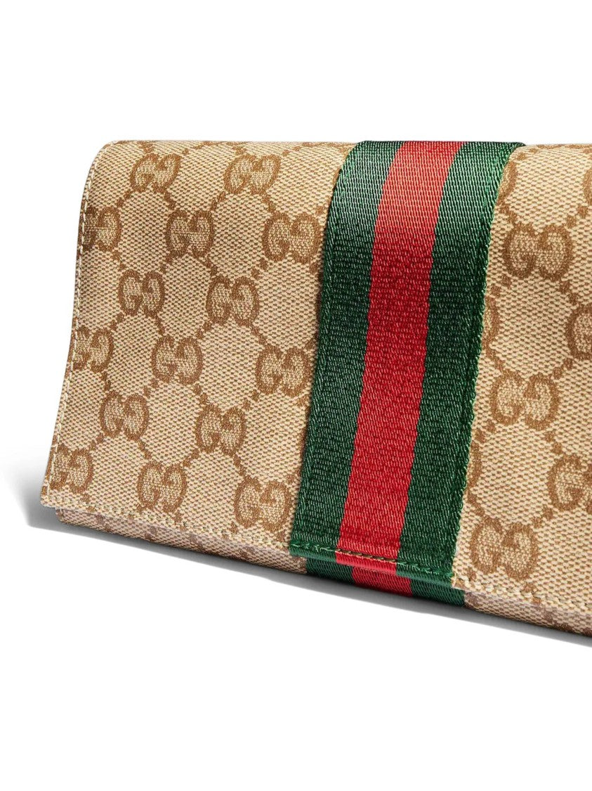 Gucci Beige Pouch Gg Canvas Bag