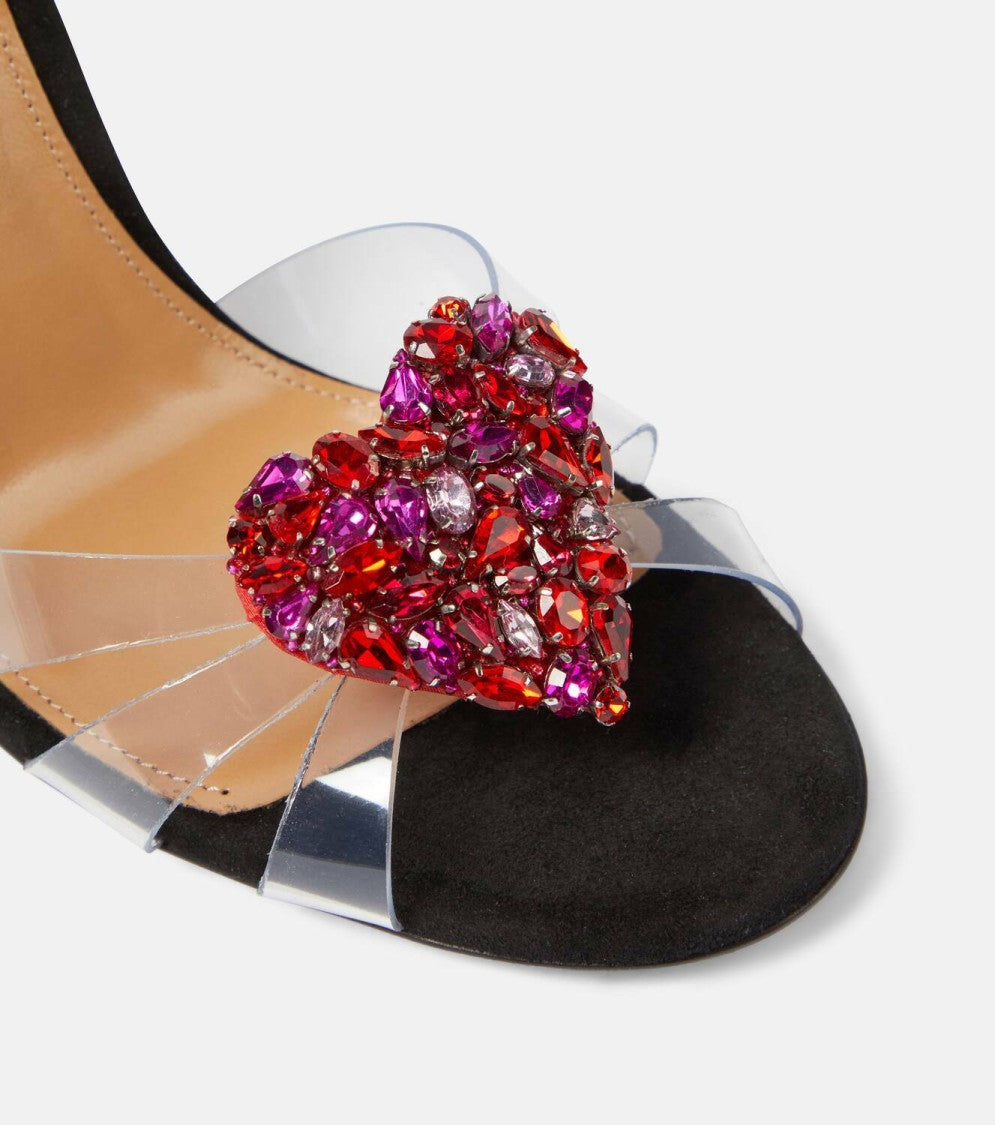 Aquazzura Love Me Plexi Sandal 105