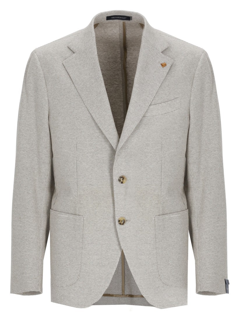 La Torre Red Beige Pied De Poule Blazer