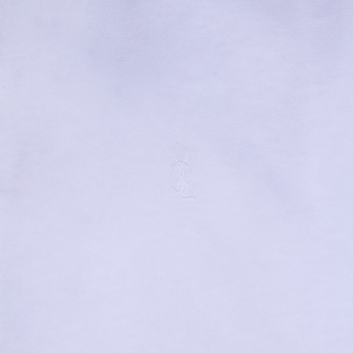 Saint Laurent White Cotton Logo T-Shirt