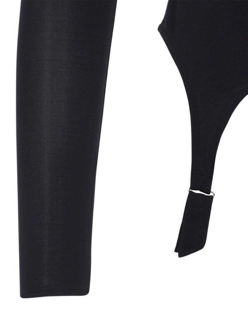 Jean Paul Gaultier Dark Navy Suspender Detail Fitted Top