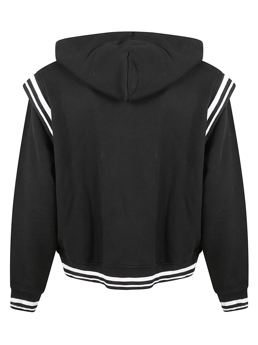 Off-White Oversized Black Cotton Jersey Hoodie