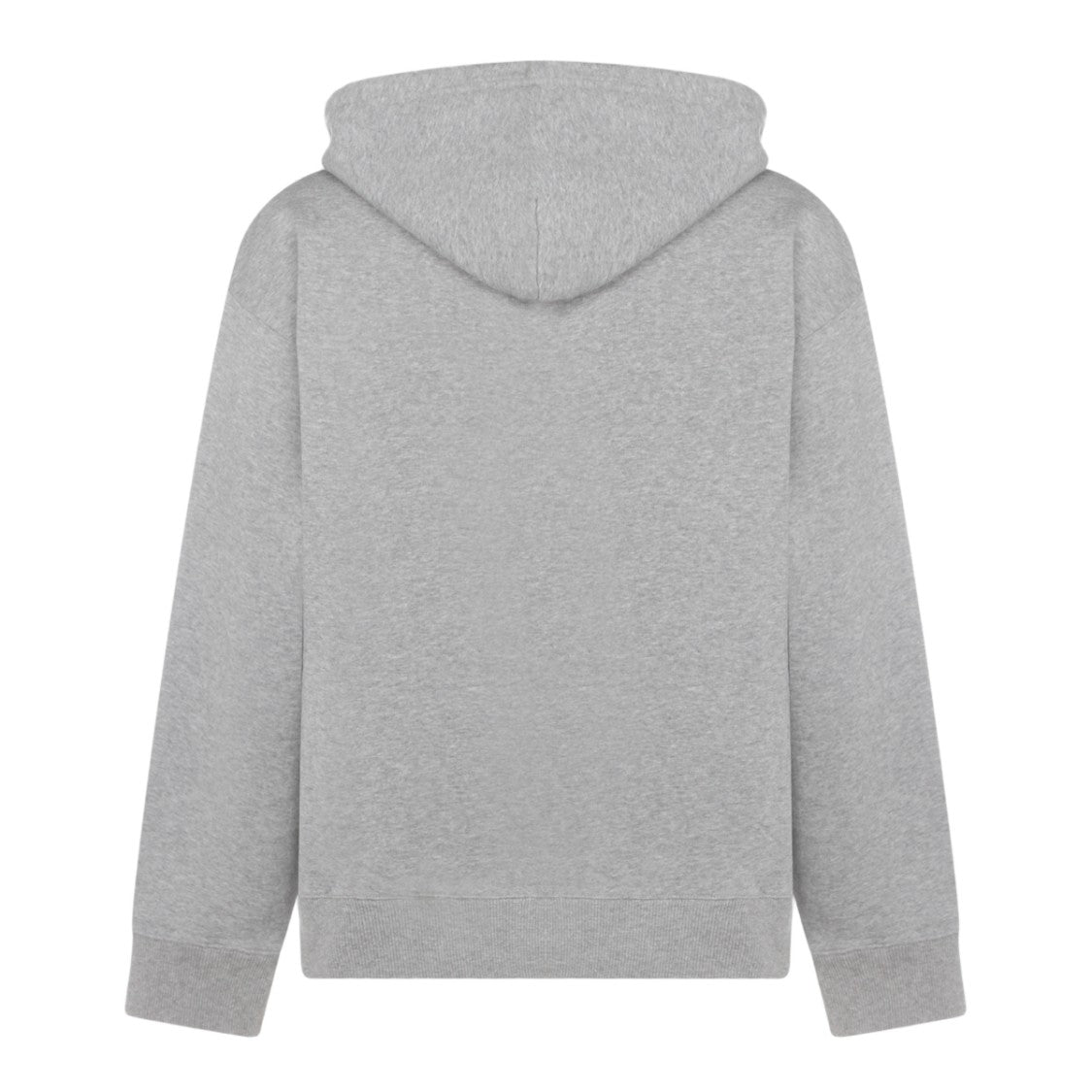 Mm6 By Maison Margiela Light Grey Zip-Up Hoodie With Decorative Patches