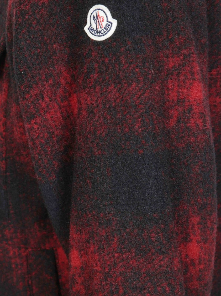 Moncler Checkered Zip-Up Classic Collar Jacket