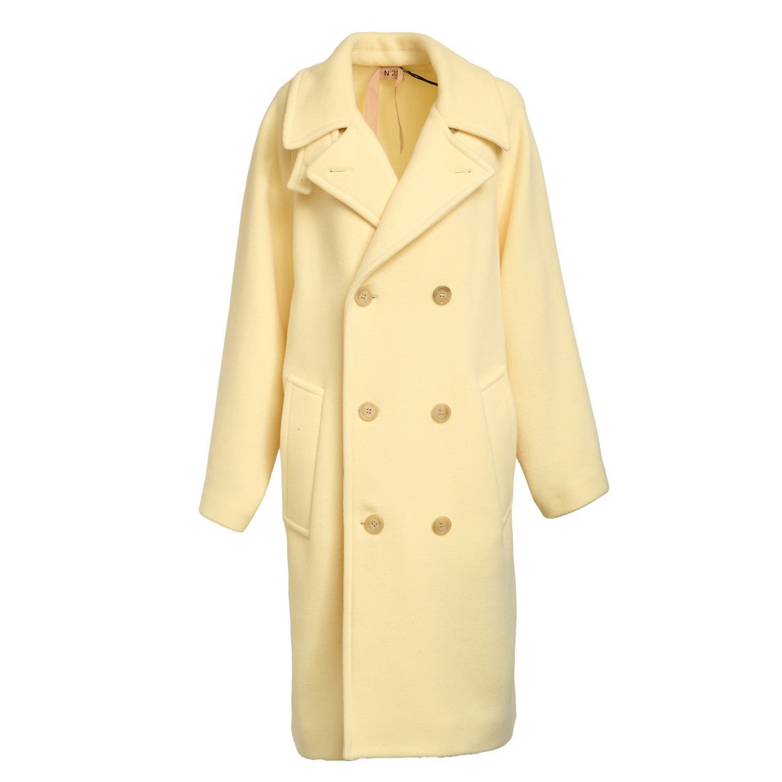 N°21 Double-Breasted Wool Coat With Notched Lapel And Oversized Fit