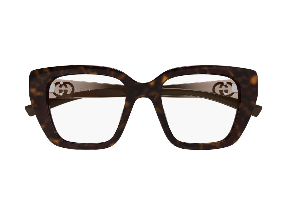 Gucci Tortoiseshell Gg2028o Square Eyeglasses