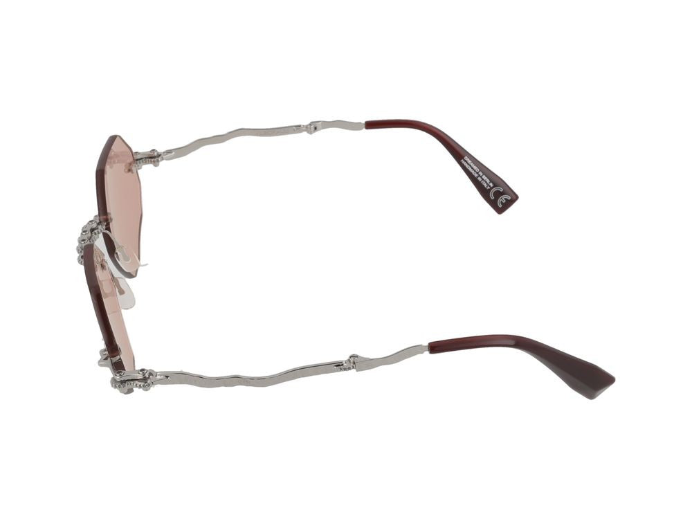 Kuboraum Sculptural Titanium Bridge Rimless Sunglasses
