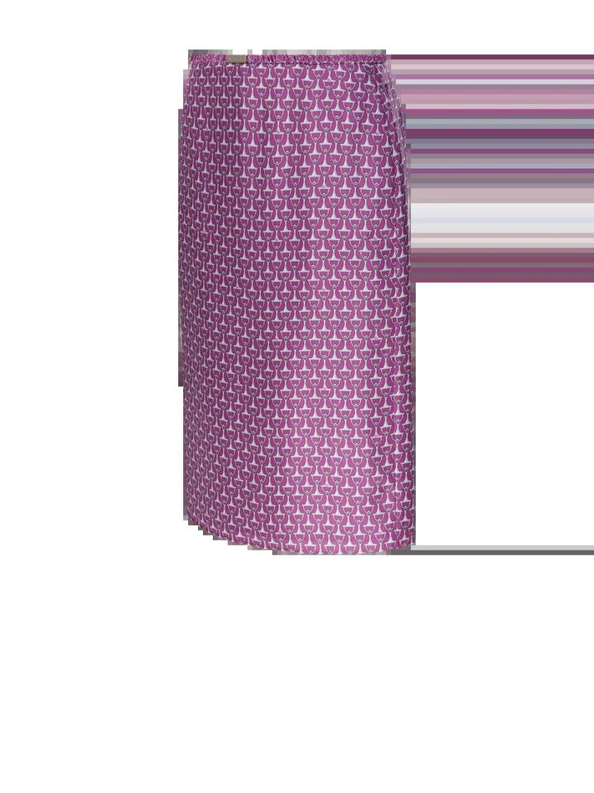 Gucci Cascade Detail Mini Skirt With Geometric Pattern