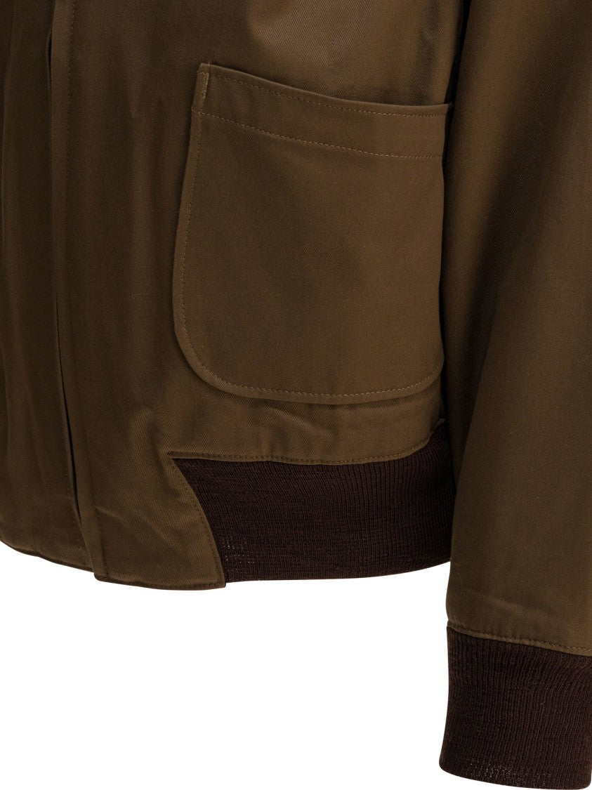 Buzz Rickson's Brown Cotton Bomber Jacket