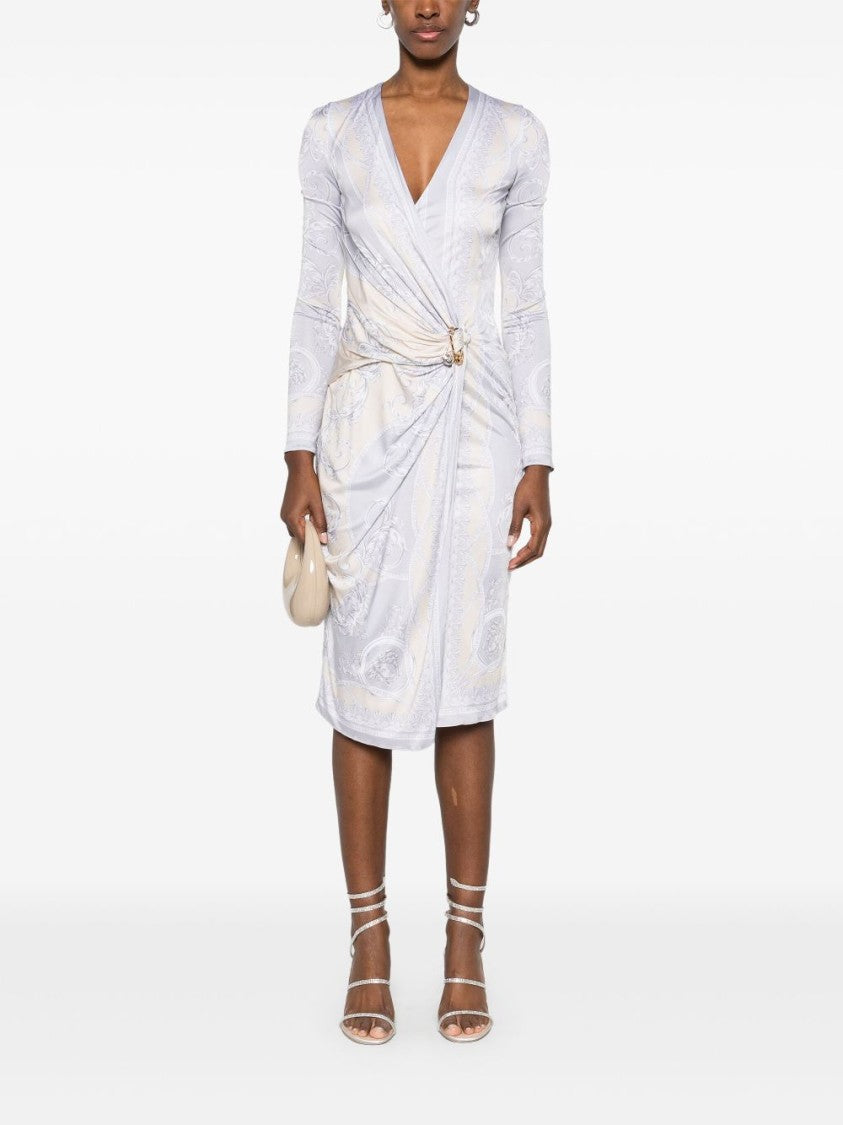 Versace Knee-Length Dress With Medusa Safety Pin Detail