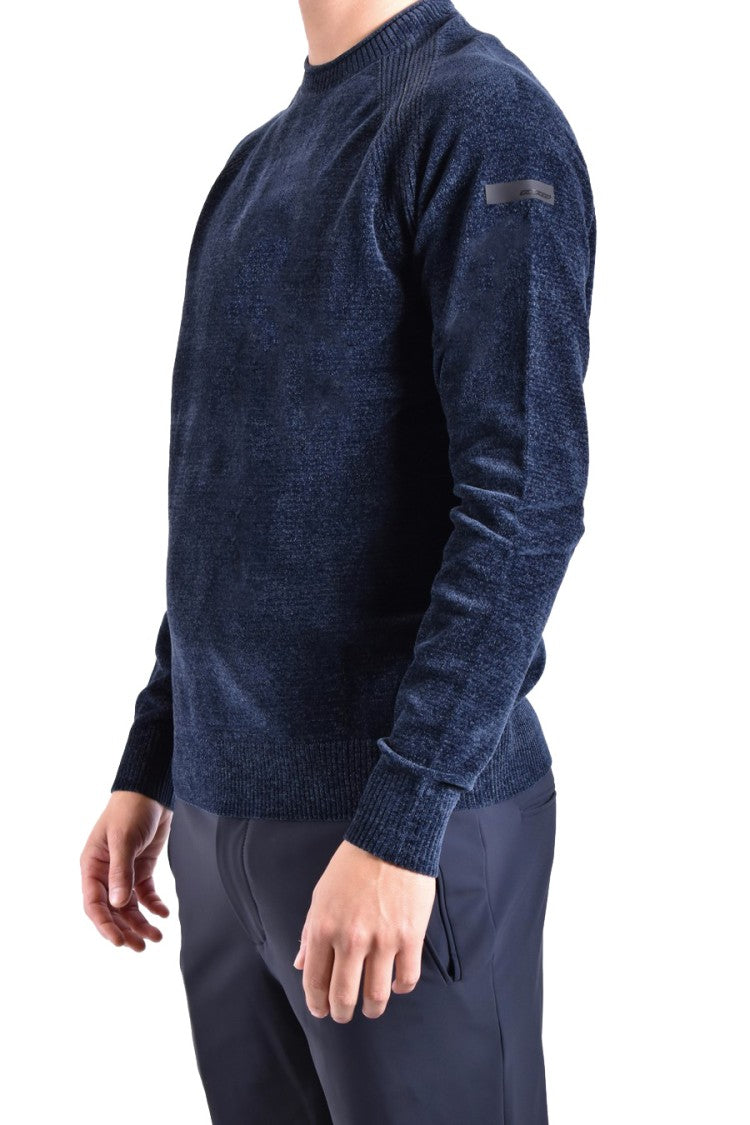 Rrd Classic Blue Knitwear With Tailored Fit And Textured Finish