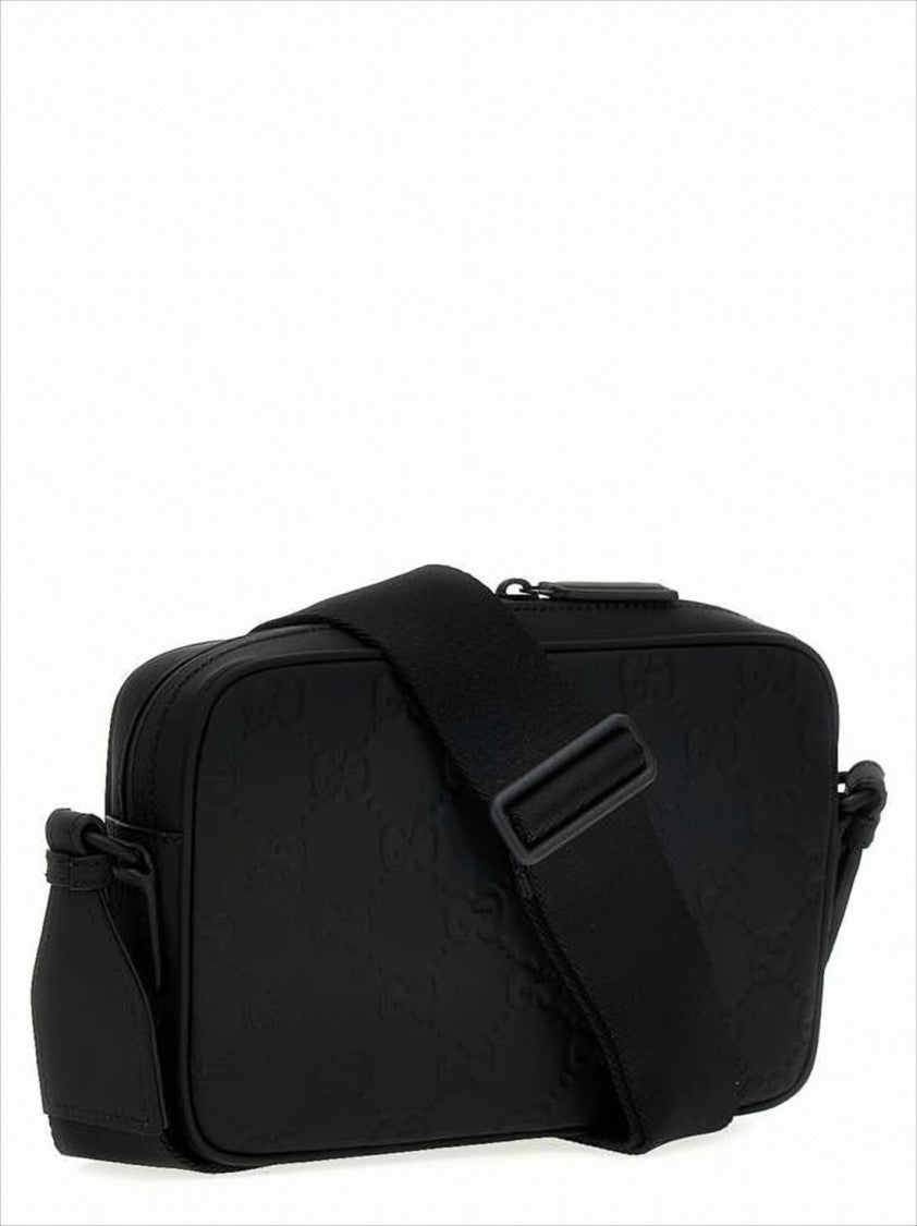 Gucci Rectangular Leather Crossbody Bag With Embossed Pattern